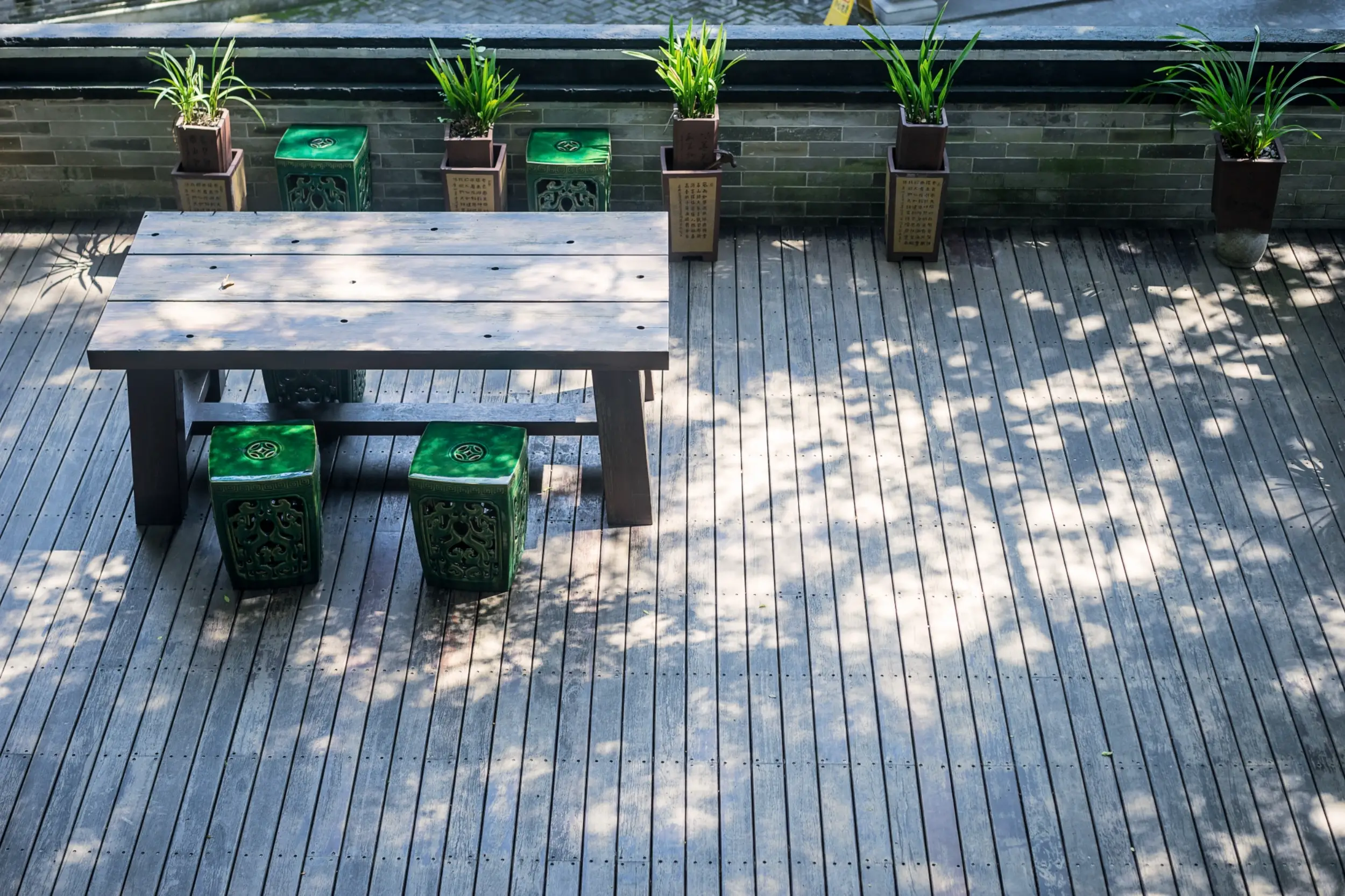 terrasse en parquet de bois